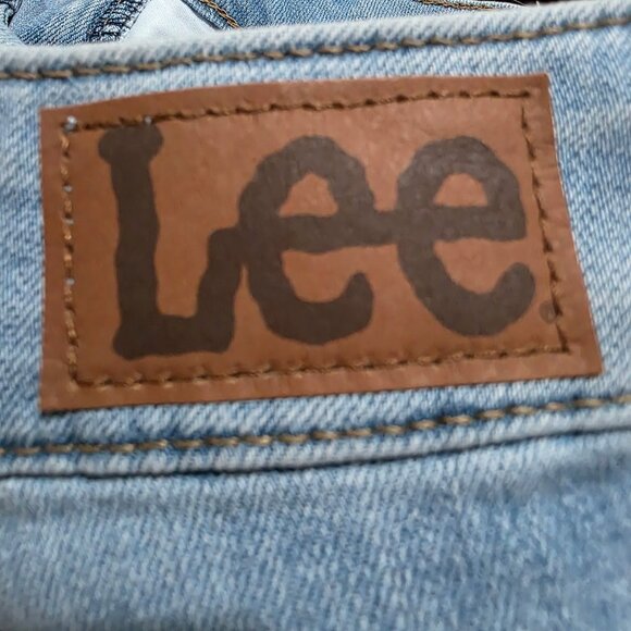 Lee Relaxed Fit Mid Rise Straight Leg Jeans Womens Plus Size 20W Petite Blue - Picture 8 of 11